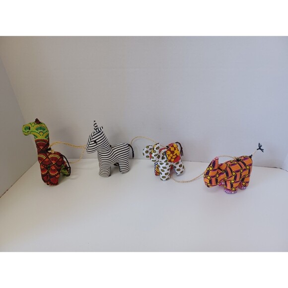 African Stuffed Animal Baby Mobile Elephant Rhino Zebra Giraffe‎ - Picture 2 of 6